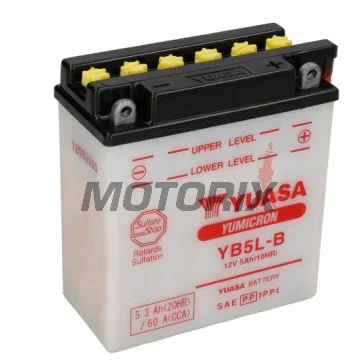 Akumulátor -YUASA- YB5L-B + ELEKTROLIT, 5Ah 12V