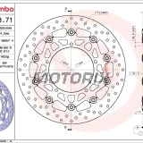 Brzdový kotouč -BREMBO- 78B40871, Yamaha FZ1, MT-10, R1/R6 (2004-2021)
