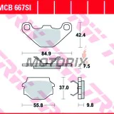 Brzdové destičky -TRW- MCB667SI, Aprilia MX 125 (2003-2007), RX 125 (2000-2001), Cagiva WMX 125 (1989), Husqvarna TC 510 & TE 510 (1990-1991)