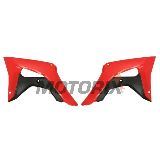 Přední boční plasty -POLISPORT- černé/červené, HONDA CRF 250/450 2017-2021