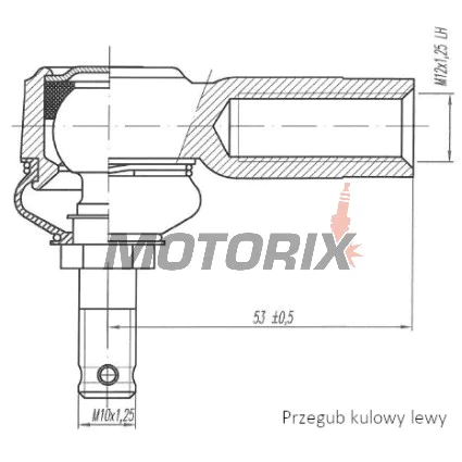 Vnější čep řízení -4 RIDE- Kawasaki KFX 700 2004-2009