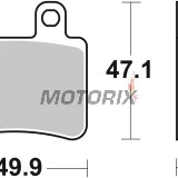 Brzdové destičky -BREMBO- 07048, Derbi Boulevard / Cross City / Terra / Senda 125 (2003-2008), Italjet Jet Set / Millenium 100-150 (2001-2003), Peugeot Elyseo / Elystar / Satelis 50-600 (2000-2007)