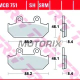 Brzdové destičky -TRW- MCB751SRM, sintrované, Suzuki Burgman 400/ABS (2008-2012), Suzuki Burgman 650/Executive (2002-2012)
