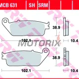 Brzdové destičky -TRW- MCB631, Honda CBR1000F (1990-1992), Honda RVF750R (1994-1997), Honda ST1100 Pan European/ABS (1990-2001), Kymco People 250 (2004-2005), Yamaha MT-01 1700 (2004-2011), Yamaha X-Max 125 ABS (2011-2012)