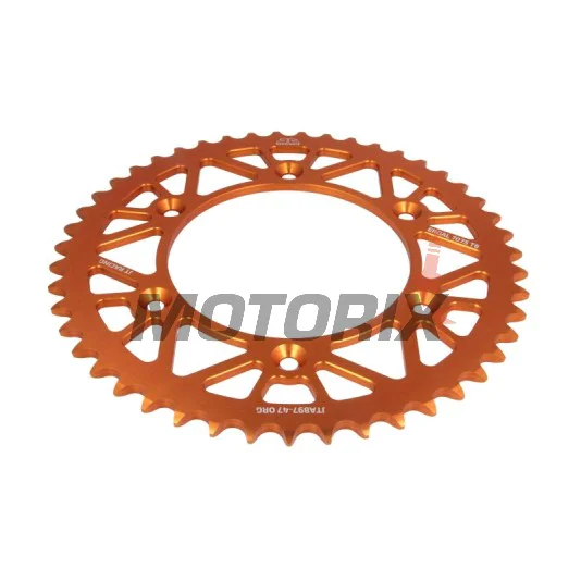 Zadní rozeta -JT- JTA897,47ORG, 47 zubů, oranžový, hliníkový, Husaberg FC 350 1996, FC 400 1996-1999, FC 450 2004-2006, FC 501/600 2000, FC 550 2003-2008, FE 250 2013-2014, FE 350 1996, 2013, FE 390 2010-2012, FE 400 2000-2003, FE 450 2004-2014