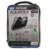 Plachta na motocykl s kufrem -OXFORD- Aquatex Topbox, černá/stříbrná, M