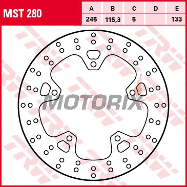 Brzdový kotouč -TRW- MST280, 245mm, Yamaha XJ6 600N/Diversion/Diversion F/Diversion S/SA ABS (2009-2016)