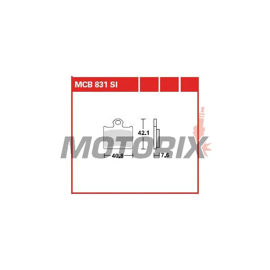 Brzdové destičky -TRW- MCB831SI, Husqvarna CR/TC 65-85, KTM Freeride 250R/350, KTM SX/SXS 85BW (2011-2020)