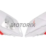 Zadní boční plasty -POLISPORT- červené/bílé, HONDA CRF 450 2007-2008