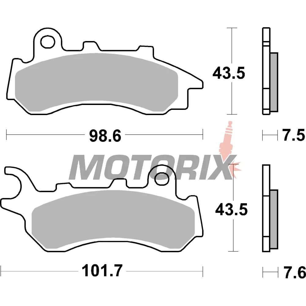 Brzdové destičky -BREMBO- 07118XS, Honda PCX 125, 150 (2018-2020)