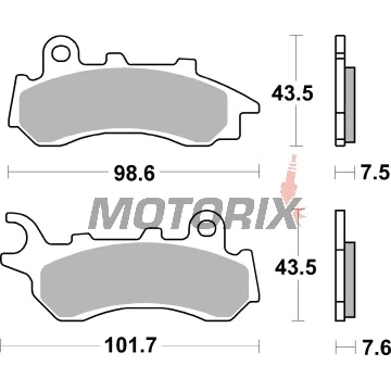 Brzdové destičky -BREMBO- 07118XS, Honda PCX 125, 150 (2018-2020)
