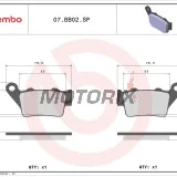 Brzdové destičky -BREMBO- 07BB02SP, BMW S1000RR (2016), KTM 890 Duke R (2020-2022)