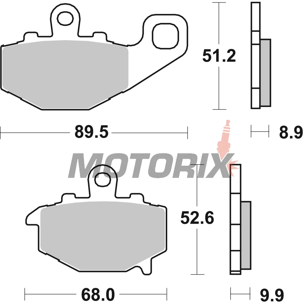Brzdové destičky -BREMBO- 07KA1617, Kawasaki ER-6F/ER-6N/GPZ 1100 (1995-2016)
