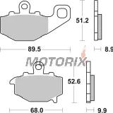 Brzdové destičky -BREMBO- 07KA1617, Kawasaki ER-6F/ER-6N/GPZ 1100 (1995-2016)