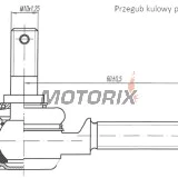 Vnější čep řízení -4 RIDE- Arctic Cat 50-450 2006-2016, Kawasaki KEF/KFX/KLF/KVF/KXF 110-400 1985-2005, Polaris Phoenix/Sawtooth 200 2006-2009, Suzuki LT/LT-A/LT-F/LT-Z 50-500 1983-2003