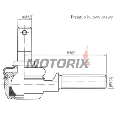 Vnější čep řízení -4 RIDE- Arctic Cat 50-450 2006-2016, Kawasaki KEF/KFX/KLF/KVF/KXF 110-400 1985-2005, Polaris Phoenix/Sawtooth 200 2006-2009, Suzuki LT/LT-A/LT-F/LT-Z 50-500 1983-2003