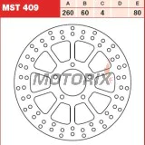 Brzdový kotouč -TRW- MST409, 260mm, Aprilia Atlantic 500 Sprint (2002-2010), Scarabeo 125/300/400/500 (1999-2012), Sportcity 125/200/250/300 Cube (2004-2013); Derbi Boulevard 125 (2008-2012), Rambla 125/250/300i (2008-2012)