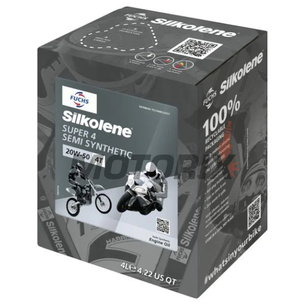 Motorový olej -SILKOLENE- 20W50, polosyntetika, 4L CUBE