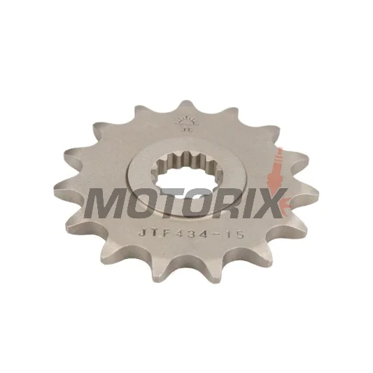 Přední pastorek -JT- JTF434,15, 15 zubů, Suzuki DR 400 1980-1981, DR 500 1981-1983, GF 250 1988, GN 250 1982-1999, GZ 250 1999-2000, 2004-2012, SP 370 1979-1980, SP 400 1979, TU 250 1997-2001, 2009-2019, VL 250 2000-2007, 2012