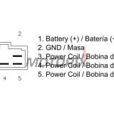 Regulátor dobíjení -DZE- regulátor dobíjení, 12V, 25A, HYOSUNG GA, GF, GT, GV, MS1, RT, RX 125 2004-2014