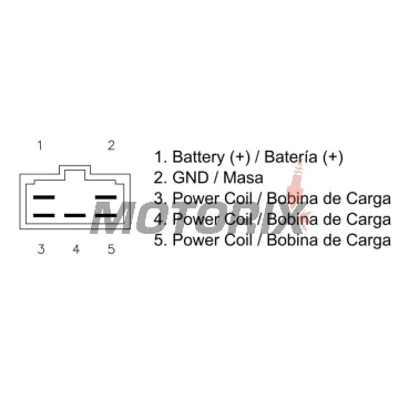 Regulátor dobíjení -DZE- regulátor dobíjení, 12V, 35A, YAMAHA XV 125/250 1996-2016