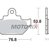 Brzdové destičky -TRW- MCB550, Maico 250/500 Cross-Enduro, Suzuki GZ Marauder 125/250, LS650 Savage, RM125, TU250X, VL Intruder 125/250LC (1985-2019)