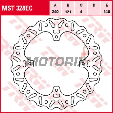 Brzdový kotouč -TRW- MST328EC, 240mm, Honda CR125R/250R + CRF250R/250X/450R (2002-2016)