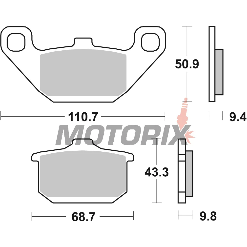 Brzdové destičky -BREMBO- 07KA0808, Hyosung GA/Kawasaki EL/EN/EX/GPX/GPZ/GTR/KLE/KZ/VN/Z/ZG/ZL/ZX (1983-2003)