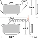 Brzdové destičky -BREMBO- 07KA0808, Hyosung GA/Kawasaki EL/EN/EX/GPX/GPZ/GTR/KLE/KZ/VN/Z/ZG/ZL/ZX (1983-2003)