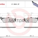 Brzdové destičky -BREMBO- 07BB03SP, Aprilia ETV1000/Moto650/Pegaso650/RS125, BMWC1650-800GS/R1250, Ducati1000, HondaCB/CBF/CBR/CRF/VFR500-1000, KTM690-990, Guzzi1000-1200, YamahaDT/XT125-660