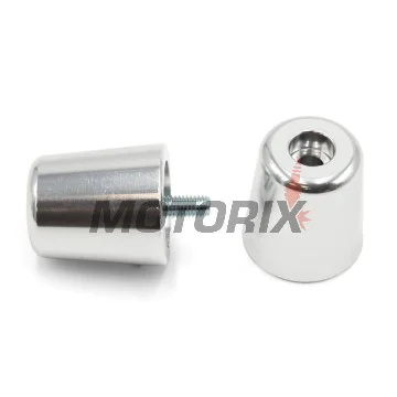 Koncovky řídítek (závaží) -VICMA- M6x45, stříbrné - Piaggio standard, PIAGGIO BEVERLY, HEXAGON, NRG, SKIPPER, X7, X8, X9, X-EVO 50-250 1994-2011