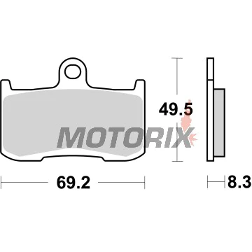 Brzdové destičky -BREMBO- 07KA23SR, Kawasaki Z800/Z900/Z1000, Suzuki B-King 1300 & GSX-S 750, Triumph Daytona 675/Street Triple 675/Speed Triple 1050/Tiger 1050, Indian Chieftain/Roadmaster, Victory Hammer/Vegas