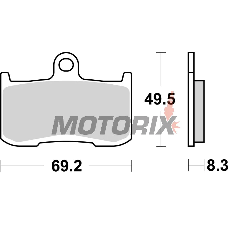 Brzdové destičky -BREMBO- 07KA23SR, Kawasaki Z800/Z900/Z1000, Suzuki B-King 1300 & GSX-S 750, Triumph Daytona 675/Street Triple 675/Speed Triple 1050/Tiger 1050, Indian Chieftain/Roadmaster, Victory Hammer/Vegas