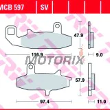 Brzdové destičky -TRW- MCB597, Honda VTZ250 Xelvis, Suzuki DR650/650R/RS/RSE/RE/SE, DR750S-800S Big (1988-1996)