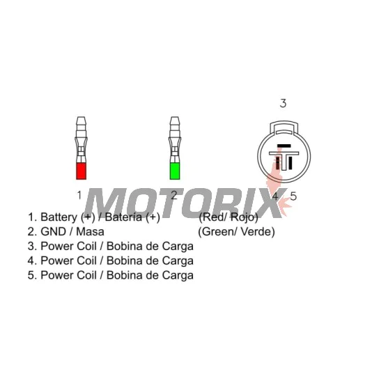 Regulátor dobíjení -DZE- regulátor dobíjení, 12V, 25A, HONDA TRX 300 1993-2000