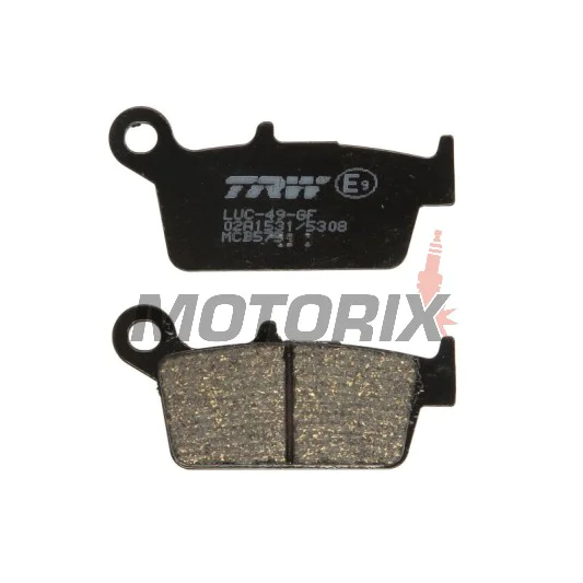 Brzdové destičky -TRW- MCB575, CPI Sahel 125, Gas Gas EC/FSE/FSR/MC/SM 125-515cc, Honda CR/CRM/XR 50-650cc, Kawasaki KDX/KLX/KX 125-500cc, Suzuki DR-Z/RM 125-400cc, Yamaha WR/YZ 125-426cc