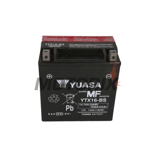 Akumulátor -YUASA- YTX16-BS, 15Ah 12V