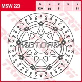 Brzdový kotouč -TRW- MSW223, 320mm, Suzuki GSX 1300R Hayabusa (1999-2007)/GSX 1400 (2001-2008)/GSX-R 600/750/1000 (1996-2003)/TL 1000S/1000R (1997-2003)