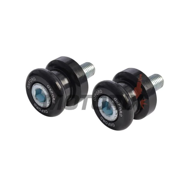 Rolny pro zadní moto stojan -OXFORD- Bobbins M10 x1.5, černé, sada