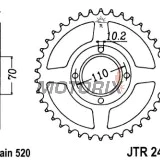 Zadní rozeta -JT- JTR247,36, 36 zubů, ocelový, Honda CB 400 1981-1983, CM 250 1981