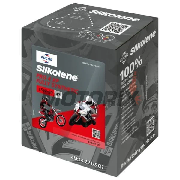 Motorový olej -SILKOLENE- 15W50 - XP, plná syntetika + ester, 4L CUBE