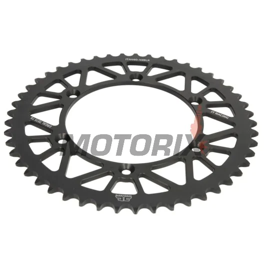Zadní rozeta -JT- JTA460,49BLK, 49 zubů, černý, hliníkový, Kawasaki KDX 200 1984-1985, 1987-1988, 1995, 1997-1998, 2000, 2002-2004, 2006, KX 250 2004-2017, KX 450 2006-2020, KX 500 1989, 1993, 1996, 2000-2004