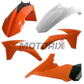 Sada plastů -POLISPORT- oranžové, KTM SX, SX-F, XC 50-525 2011-2012