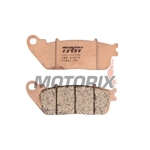 Brzdové destičky -TRW- MCB817SH, Honda CD 250U, CH 125 Spacy, MBX 50SD, VFR 1200F; Hyosung Comet/GT/GV Karion/RX/XRX 125/250/650/700; Kymco Nexxon 50, Pulsar 125 - 50/125/250/650/700/1200cc, 1985-2010