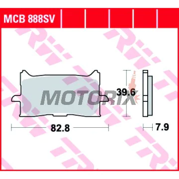 Brzdové destičky -TRW- MCB888SV, Honda CRF1000L Africa Twin (2015-2021)
