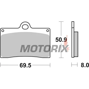Brzdové destičky -BREMBO- 07BB15SA, Aprilia/Beta/Bimota/Cagiva/Ducati/Husqvarna/KTM/Laverda/Moto Guzzi/MZ/MUZ/Norton/Sachs/Yamaha 125-1100cc (1988-2007)