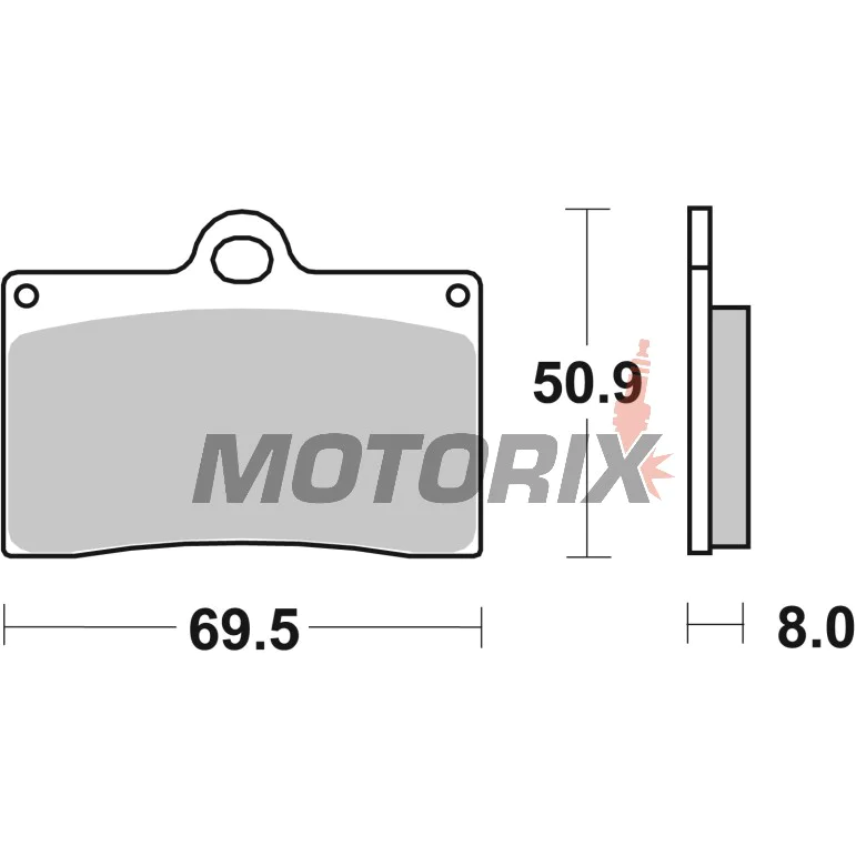 Brzdové destičky -BREMBO- 07BB15LA, Aprilia RS 250, Beta Euro, Jonathan, Cagiva Mito, Planet, Raptor, Ducati Monster, SS, 851, 888, 916, KTM Duke, SMC, SMR, Moto Guzzi California, V10, V11, MZ Skorpion, Sachs XTC, Yamaha SZR (1988-2007)