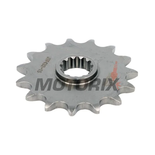 Přední pastorek -JT- JTF432,15, 15 zubů, Betamotor Jonathan 350 2001-2010, Kawasaki KLX 400 2003, Suzuki DR 200 1986-1991, 1996-2017, DR 350 1990-1999, DR-Z 400 2000-2017, GSF 250 1995-2000, RM 250 2000-2012, RM-X 250 1989-2001
