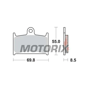 Brzdové destičky -TRW- MCB595SV, Suzuki GSX-R 400/750/1100 (1988-1995), Triumph Daytona, Rocket III, Speed Triple, Sprint, Thunderbird, Tiger, Trophy (1991-2016), Yamaha TZ250 (1990-2001)