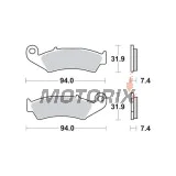 Brzdové destičky -TRW- MCB574RSI, Honda NX125 Transcity, NX250, XL250R Baja, XLR125R, XR250R/600R, Kawasaki KX125